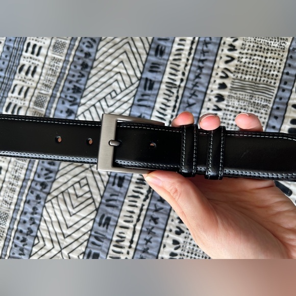 Joseph Abboud Men's Black Genuine Leather Belt Size 34 Formal Business Office - Picture 6 of 7